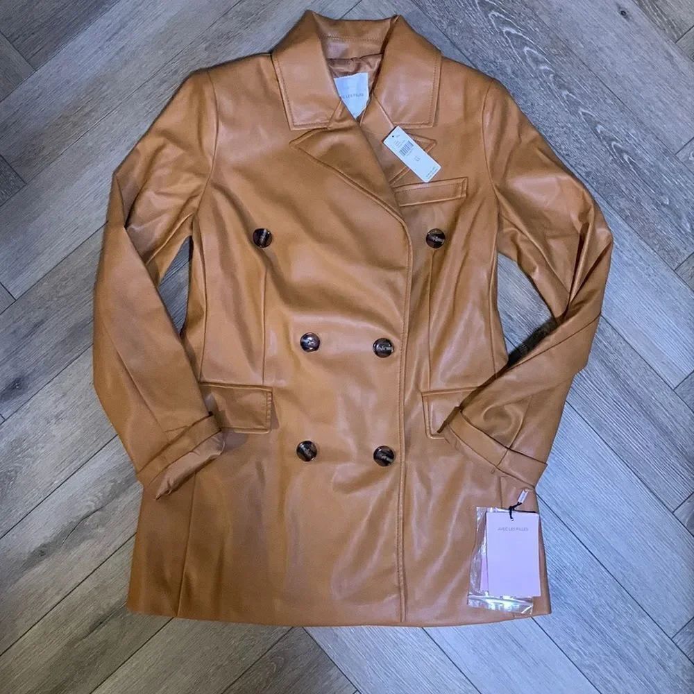 NWT Avec Les Filles Faux Leather Jacket